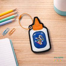 Load image into Gallery viewer, Glue applique shaker bookmark/bag tag/ornament —AUG 25 MB—machine embroidery design DIGITAL DOWNLOAD