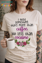 Load image into Gallery viewer, Something more than coffee but less than cocaine machine embroidery design (4 sizes included) DIGITAL DOWNLOAD
