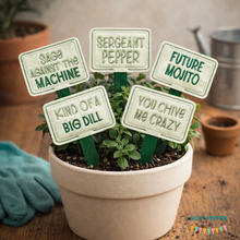 Load image into Gallery viewer, Herb Plant Markers (Set of 5 machine designs) —Mar 26 MB—DIGITAL DOWNLOAD