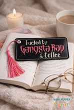 Load image into Gallery viewer, Gangsta Rap &amp; Coffee 5x7 Bookmark machine embroidery design DIGITAL DOWNLOAD