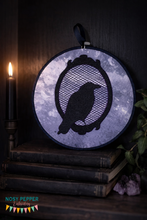 Load image into Gallery viewer, Raven Cameo Machine Embroidery Design 5 sizes included DIGITAL DOWNLOAD