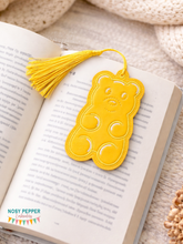 Load image into Gallery viewer, Gummy Bear bookmark/bag tag/ornament machine embroidery design DIGITAL DOWNLOAD
