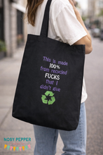 Load image into Gallery viewer, Made with recycled f*cks machine embroidery design (4 sizes included) DIGITAL DOWNLOAD