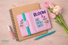 Load image into Gallery viewer, Bloom As You Are Notebook Cover 2 sizes available machine embroidery design 2025 Summer Mini Skill Builder Bundle DIGITAL DOWNLOAD