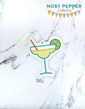 Load image into Gallery viewer, Margarita bookmark/bag tag/ornament machine embroidery design DIGITAL DOWNLOAD