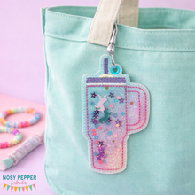 Load image into Gallery viewer, Tumbler shaker bookmark/bag tag/ornament machine embroidery file DIGITAL DOWNLOAD