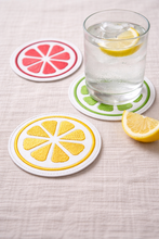 Load image into Gallery viewer, Citrus Coaster Sketchy 4x4 machine embroidery design DIGITAL DOWNLOAD