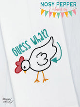 Load image into Gallery viewer, Chicken Butt Machine Embroidery Design (5 sizes and 2 versions included) DIGITAL DOWNLOAD