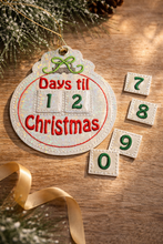 Load image into Gallery viewer, Advent Ornament machine embroidery design 5 sizes included DIGITAL DOWNLOAD