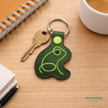 Load image into Gallery viewer, Frog Minimalist Snap tab (Single and Multi file included) machine embroidery design DIGITAL DOWNLOAD