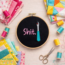 Load image into Gallery viewer, Shit Seam Ripper embroidery design (5 sizes included) DIGITAL DOWNLOAD