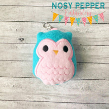Load image into Gallery viewer, Owl Squishie mini stuffie machine embroidery design machine embroidery design DIGITAL DOWNLOAD