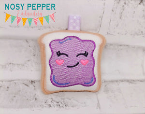 Peanut Butter & Jelly Mini Stuffies Machine Embroidery Design DIGITAL DOWNLOAD