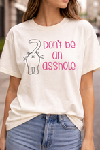 Load image into Gallery viewer, Don't be an As*hole machine embroidery design (5 sizes included) DIGITAL DOWNLOAD