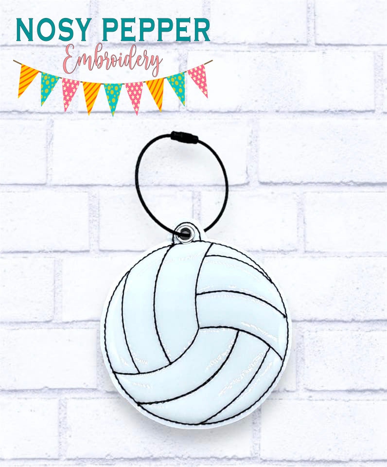 Volleyball Puff bookmark/ornament/bag tag machine embroidery design DIGITAL DOWNLOAD