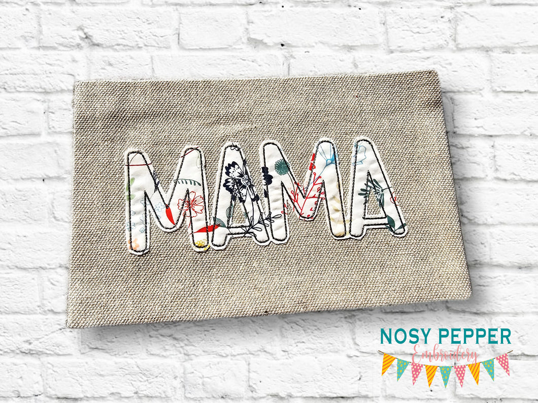Mama raw edge applique May '24 Patreon Bundle machine embroidery design ( sizes included) DIGITAL DOWNLOAD