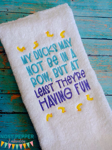 Ducks Having Fun Bugs machine embroidery design (4 sizes included) DIGITAL DOWNLOAD