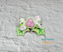 Load image into Gallery viewer, Holly ITH Bow (2 sizes included) machine embroidery design DIGITAL DOWNLOAD
