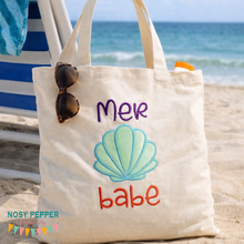 Load image into Gallery viewer, Mer-Babe Applique machine embroidery design (5 sizes included) DIGITAL DOWNLOAD