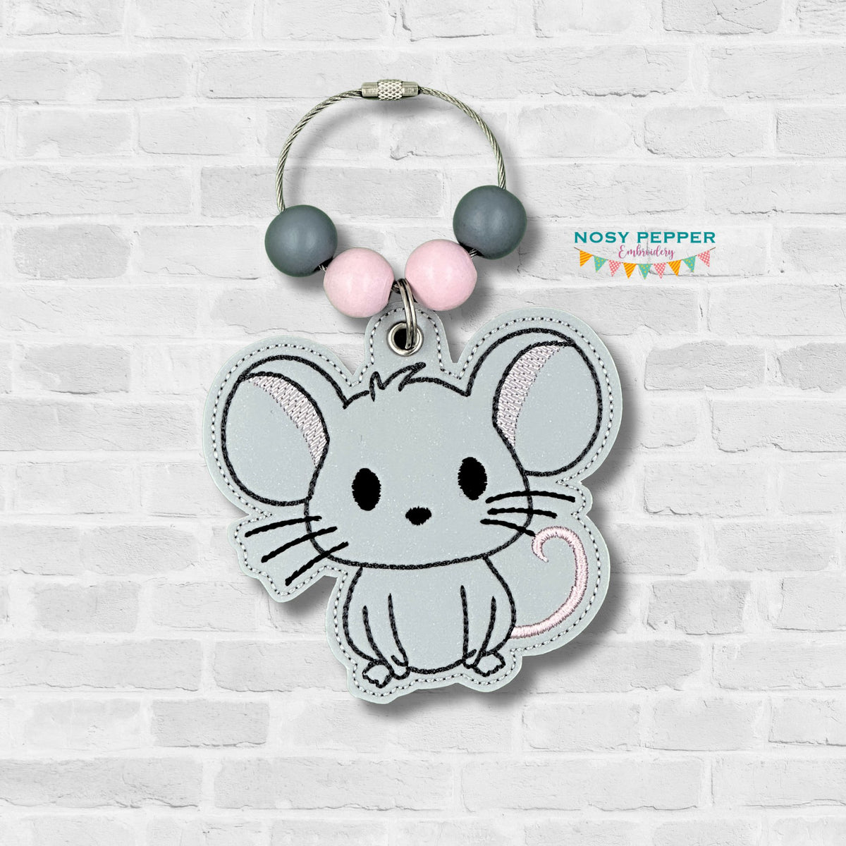 Cute Mouse bag tag/ornament/bookmark machine embroidery design DIGITAL ...