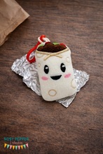Load image into Gallery viewer, Burrito mini stuffie machine embroidery design DIGITAL DOWNLOAD