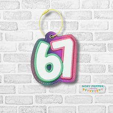 Load image into Gallery viewer, 67 Applique bag tag/ornament/bookmark machine embroidery design DIGITAL DOWNLOAD