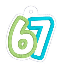 Load image into Gallery viewer, 67 appliqué snap tab and eyelet fob set (single and multi files included) machine embroidery design DIGITAL DOWNLOAD