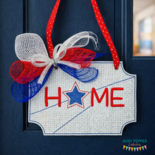 Load image into Gallery viewer, Home Star Sign machine embroidery design (4 sizes included) DIGITAL DOWNLOAD