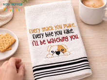 Load image into Gallery viewer, Every snack you make, every bite you take, I'll be watching you. machine embroidery design (4 sizes included) DIGITAL DOWNLOAD