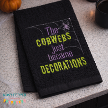Load image into Gallery viewer, The cobwebs just became decorations (4 sizes included) machine embroidery design DIGITAL DOWNLOAD