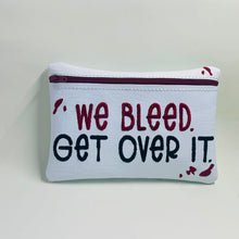 Load image into Gallery viewer, We Bleed ITH Bag (4 sizes available) machine embroidery design DIGITAL DOWNLOAD
