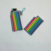Load image into Gallery viewer, Rainbow Lighter Case (2 styles available) machine embroidery design DIGITAL DOWNLOAD