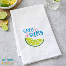Load image into Gallery viewer, Stay Salty Lime machine embroidery design (4 sizes included) DIGITAL DOWNLOAD