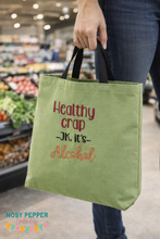 Load image into Gallery viewer, Healthy Stuff jk it's alcohol machine embroidery design (4 sizes included) DIGITAL DOWNLOAD
