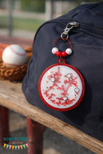 Load image into Gallery viewer, Baseball Applique Shaker bookmark/bag tag/ornament machine embroidery file DIGITAL DOWNLOAD
