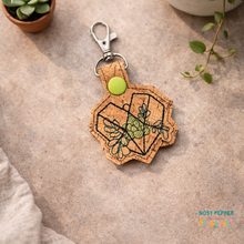 Load image into Gallery viewer, Heart Plants snap tab 4x4 machine embroidery design DIGITAL DOWNLOAD