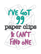 Load image into Gallery viewer, 99 Clips embroidery design (4 sizes included) DIGITAL DOWNLOAD