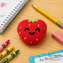 Load image into Gallery viewer, Strawberry desk pet—AUG 25 MB— machine embroidery design DIGITAL DOWNLOAD