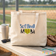 Load image into Gallery viewer, Softball Mom Applique machine embroidery design (5 sizes included) DIGITAL DOWNLOAD
