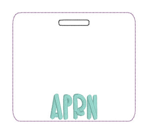 APRN Badge buddy machine embroidery design DIGITAL DOWNLOAD