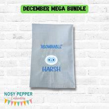 Load image into Gallery viewer, Abominable appliqué machine embroidery design (4 sizes included) DIGITAL DOWNLOAD