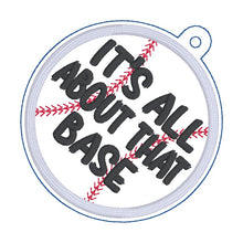 Load image into Gallery viewer, Baseball/Softball appliqué bag tag set (3 designs included) machine embroidery design DIGITAL DOWNLOAD