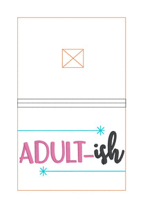 Adultish Notebook Cover 2 sizes available machine embroidery design DIGITAL DOWNLOAD