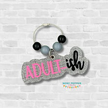 Load image into Gallery viewer, Adultish bagtag/bookmark/ornament machine embroidery design DIGITAL DOWNLOAD