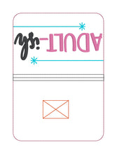 Load image into Gallery viewer, Adultish Notebook Cover 2 sizes available machine embroidery design DIGITAL DOWNLOAD
