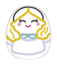 Load image into Gallery viewer, Wonderland Girl stuffie (5 sizes included) machine embroidery design DIGITAL DOWNLOAD