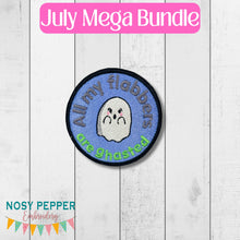Load image into Gallery viewer, All My Flabbers patch (2 sizes included) July 24 Mystery Bundle machine embroidery design DIGITAL DOWNLOAD