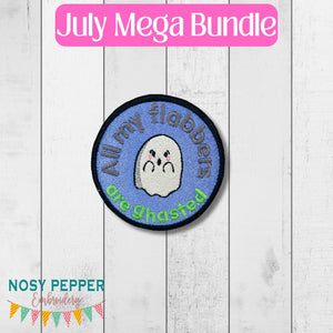 All My Flabbers patch (2 sizes included) July 24 Mystery Bundle machine embroidery design DIGITAL DOWNLOAD