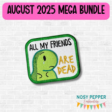Load image into Gallery viewer, All My Friends patch (2 sizes included) machine embroidery design DIGITAL DOWNLOAD