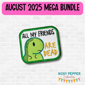 All My Friends patch (2 sizes included) machine embroidery design DIGITAL DOWNLOAD